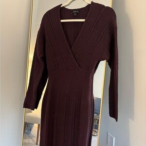 Express Women's Burgundy Knit Dress
